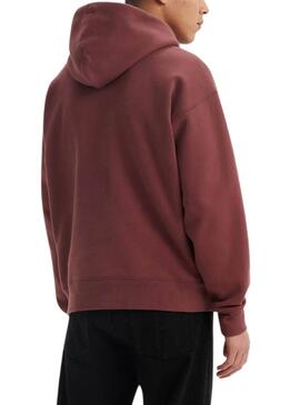 Sweatshirt Levis Skate in Burgundy für Männer