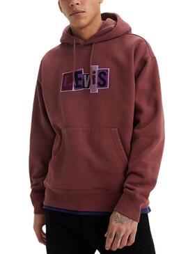 Sweatshirt Levis Skate in Burgundy für Männer