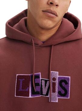 Sweatshirt Levis Skate in Burgundy für Männer