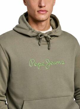 Sweatshirt Pepe Jeans New Joe Hoodie in Grün für Männer