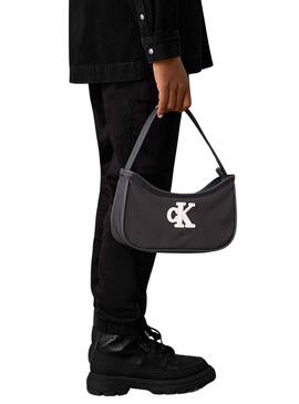 Calvin Klein Teddy Logo schwarze Tasche für Mädchen