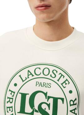 Sweatshirt Lacoste French Sportswear in Beige für Herren