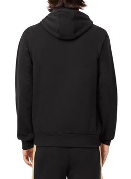 Sweatshirt Lacoste Band schwarz und beige für Herren