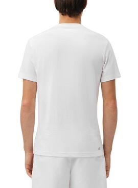 Weißes Lacoste Croco XL T-Shirt für Herren.