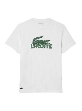 Weißes Lacoste Croco XL T-Shirt für Herren.