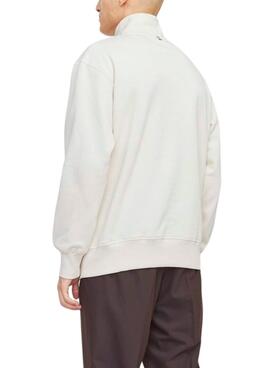 Jack and Jones Frederiksberg beige Pullover mit Reißverschluss für Männer