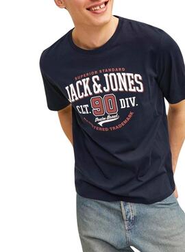 T-Shirt Jack and Jones Marine Logo für Männer