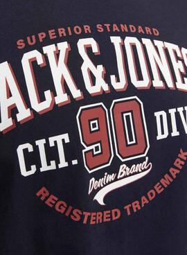 T-Shirt Jack and Jones Marine Logo für Männer