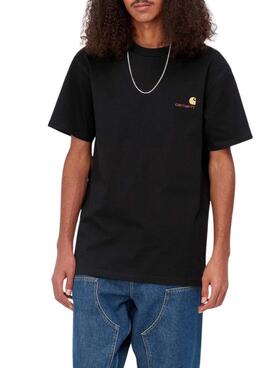 T-shirt Carhartt Script Schwarz für Männer.