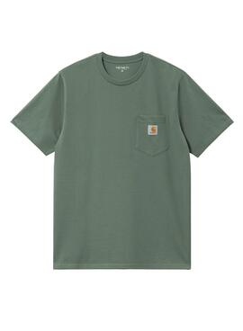 T-shirt Carhartt Pocket grün für Männer