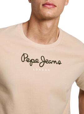 T-Shirt Pepe Jeans Eggo beige für Männer