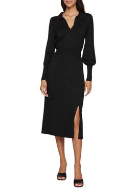 Schwarzes Vila Vicomfy Strickkleid für Damen