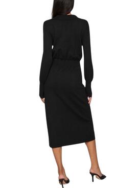 Schwarzes Vila Vicomfy Strickkleid für Damen