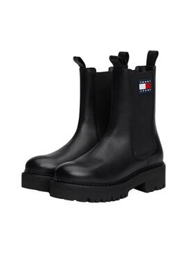 Stiefel Tommy Jeans Urban Chelsea in Schwarz für Frauen