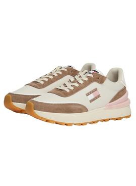 Turnschuhe Tommy Jeans Tech Runner Essential beige für Frauen