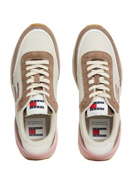 Turnschuhe Tommy Jeans Tech Runner Essential beige für Frauen