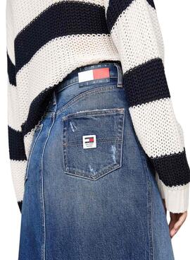 Tommy Jeans Claire HFG jupe midi bleue pour femmes