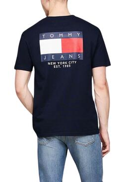 Tommy Jeans Logo Flag weißes T-Shirt für Männer