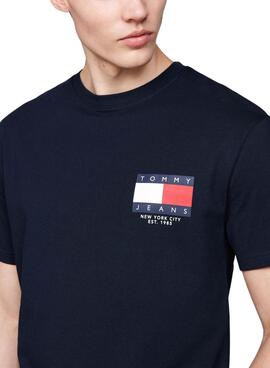 Tommy Jeans Logo Flag weißes T-Shirt für Männer