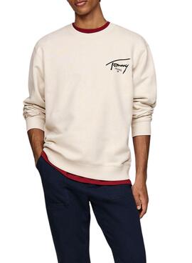 Tommy Jeans Entry Graphic beige Sweatshirt für Männer