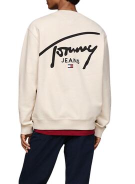 Tommy Jeans Entry Graphic beige Sweatshirt für Männer