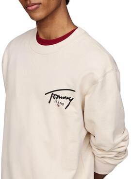 Tommy Jeans Entry Graphic beige Sweatshirt für Männer