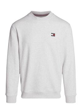 Tommy Jeans Badge Crew grau Sweatshirt für Männer