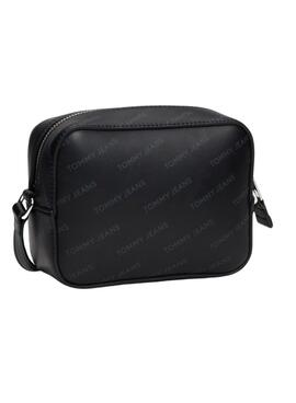 Tommy Jeans Essential Must Camera Print schwarze Tasche für Frauen