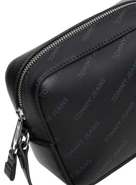 Tommy Jeans Essential Must Camera Print schwarze Tasche für Frauen