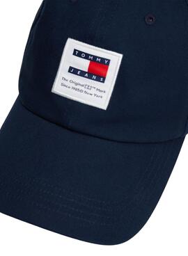 Tommy Jeans Heritage Structured Baumwollmütze für Männer in navy