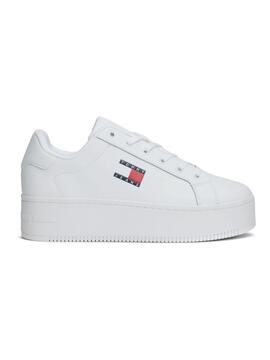 Tommy Jeans Flatform weiße Turnschuhe für Frauen