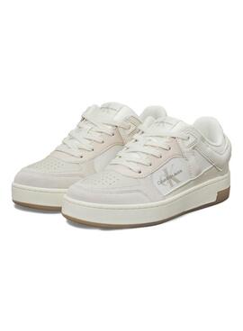 Turnschuhe Calvin Klein Jeans Basket Cupsole beige für Frauen