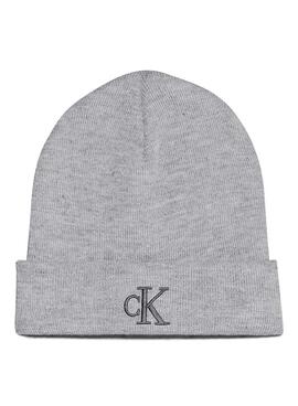 Mütze Calvin Klein Jeans Monogramm grau für Frauen