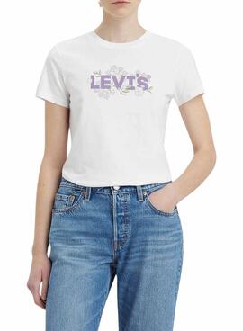 Levis Blumen T-Shirt weiß für Frauen