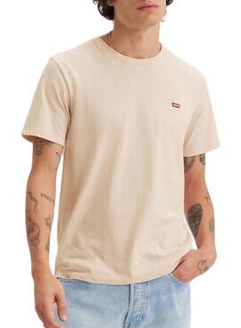 Levis Basic T-Shirt in Beige für Herren