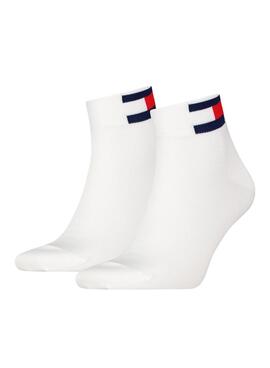 2er Pack Tommy Jeans TH UNI weiße Socken für Männer und Frauen