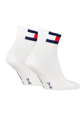 2er Pack Tommy Jeans TH UNI weiße Socken für Männer und Frauen