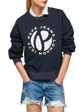 Sweatshirt Pepe Jeans Wyllile Marineblau für Damen