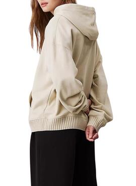 Sweatshirt Calvin Klein Jeans Woven beige für Frauen