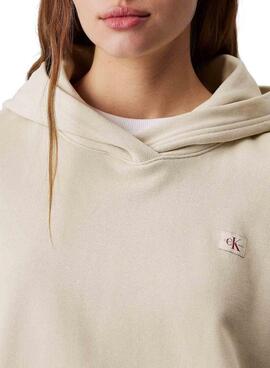 Sweatshirt Calvin Klein Jeans Woven beige für Frauen