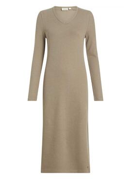 Kleid Calvin Klein Jeans Rib beige für Damen