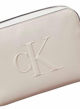 Tasche Calvin Klein Jeans camera sculpted weiß für Frauen