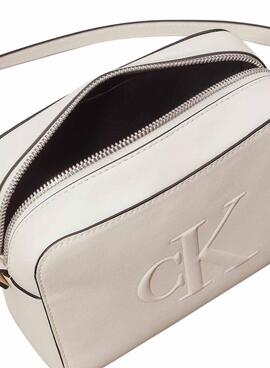 Tasche Calvin Klein Jeans camera sculpted weiß für Frauen