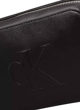 Tasche Calvin Klein Jeans Camera sculpted Schwarz für Frauen