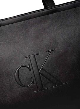 Handtasche Calvin Klein Jeans Sculpted Tote Schwarz für Frauen