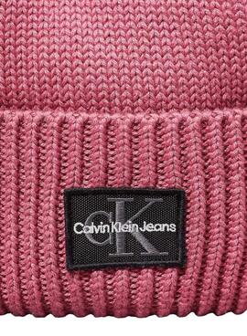 Mütze Calvin Klein Jeans Mono Logo in Rosa für Frauen