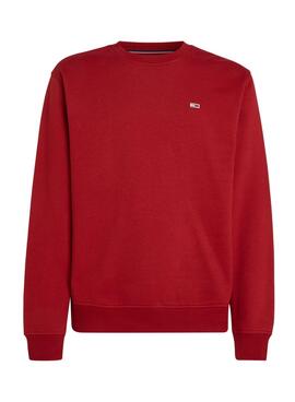 Basic Tommy Jeans Sweatshirt in Rot für Herren