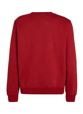 Basic Tommy Jeans Sweatshirt in Rot für Herren