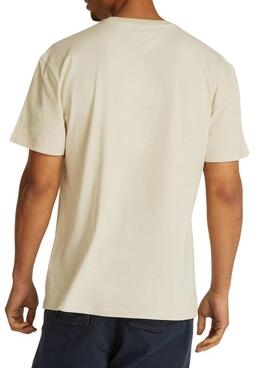 T-Shirt Tommy Jeans Gold Linear beige für Männer