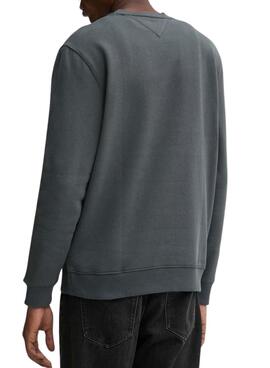 Basic Tommy Jeans grauer Pullover für Männer